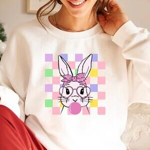 Retro Easter Bunny Shirt For Egg Hunters , Easter Bunny Shirt